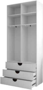 Ντουλάπα Inova IV 2D3SZ Δίφυλλη-Cashmere - Μαύρο - Image 4