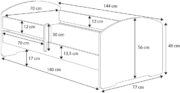 Παιδικό Κρεβάτι Belossi I-Λευκό-140 x 70-Χωρίς προστατευτικό - Image 3