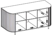 Μπουφές Ovelia 3D-Μπεζ - Image 6