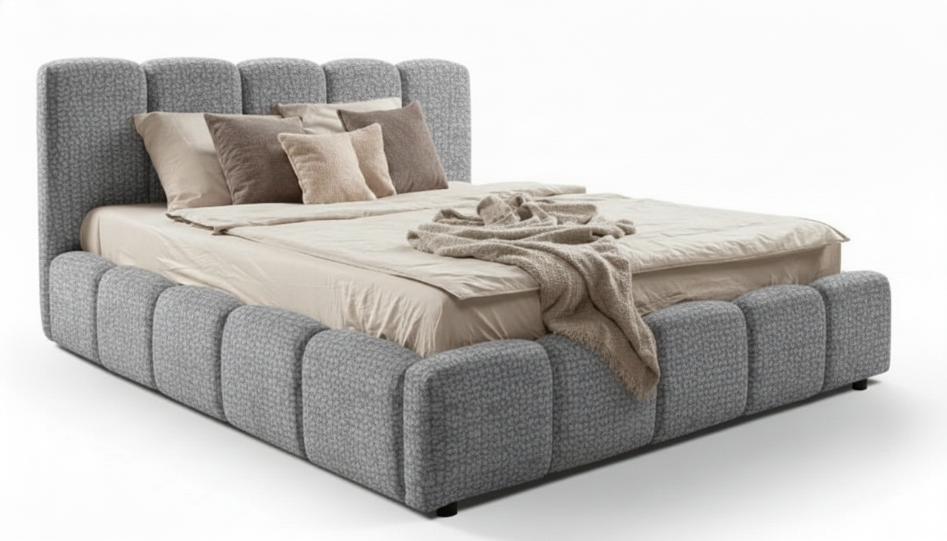 30ror79ca52b0uhb41c8oriyzhj6 Επενδυμένο κρεβάτι Poni-160 x 200-Γκρι - Image 1