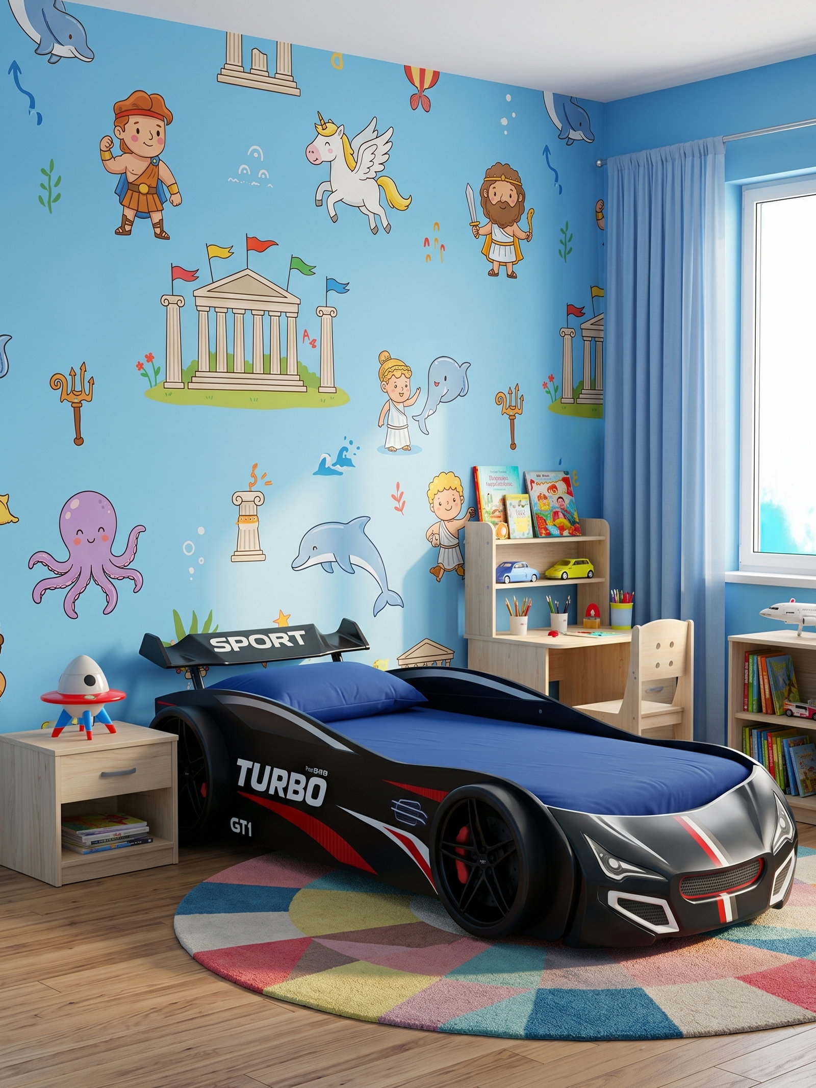 38t3fzek8tgyi7u8daymlx2s1sdw Παιδικό Κρεβάτι Turbo plus-Μαύρο - Image 1