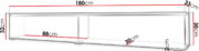 Έπιπλο τηλεόρασης  Lowboard D 180-Καφέ - Image 6