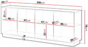 Μπουφές Liverti 200-Μαύρο - Image 3