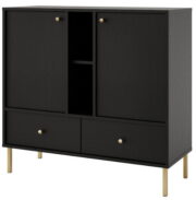 Μπουφές Siera 2F 2S Shelf-Μαύρο