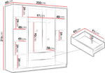 Ντουλάπα Sofia II τετράφυλλη-Cashmere - Χρυσό - Image 3