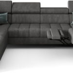 Γωνιακός καναπές Calyra Max I Relax-Ανθρακί-Αριστερή