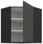 Κρεμαστό ντουλάπι γωνιακό Arianna 60x60 GN 72 1F-Γκρι - Image 2