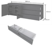 Έπιπλο τηλεόρασης Domus II-Μαύρο - Image 3