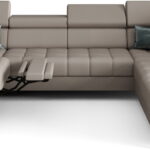 Γωνιακός καναπές Calyra Max I Relax Lthr-Γκρεζ-Δεξιά