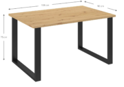 Τραπέζι Kingsale-138 x 90-Φυσικό - Image 3