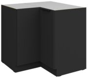 Επιδαπέδιο ντουλάπι γωνιακό Arianna 90x90 DN 2F BB-Μαύρο
