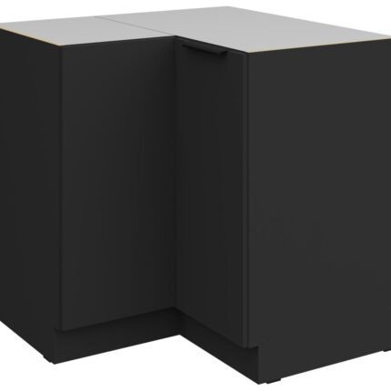 Επιδαπέδιο ντουλάπι γωνιακό Arianna 90x90 DN 2F BB-Μαύρο
