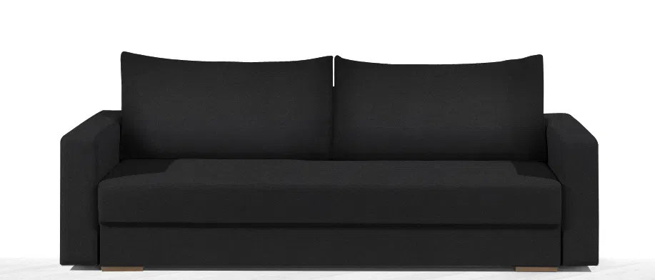 dqc36mwjf816mqckxmoj4shcjcl5 Καναπές Kleio Τριθέσιος-195φ 80β εκ.-Μαύρο - Image 1