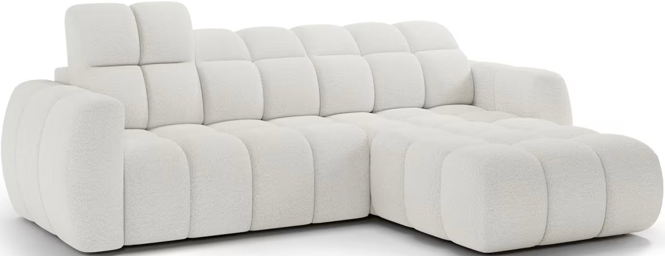 euxc25qqgb2hpwbzyblsdbhhfj3s Γωνιακός καναπές Comfora-Λευκό-Δεξιά - Image 1