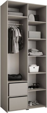 Ντουλάπα Como II-Cashmere - Μαύρο-Μήκος: 100εκ - Image 5