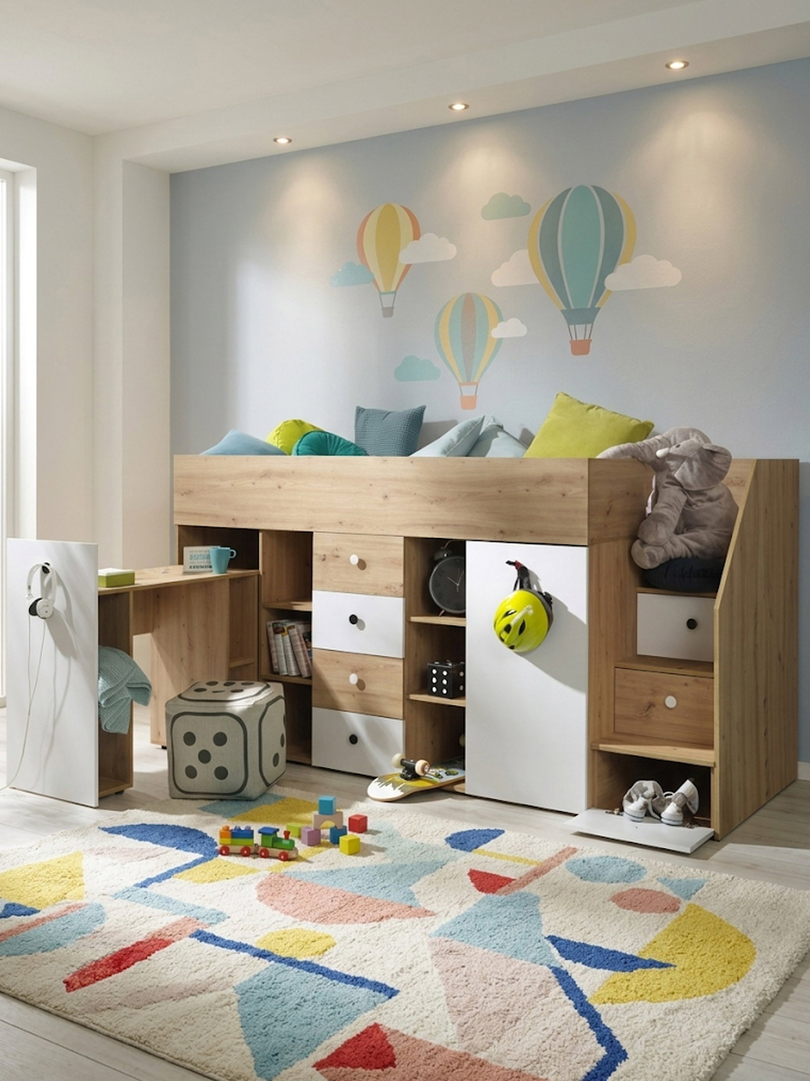 fwawi68rxhyo5z1k2ail18gkhc8e Πολυλειτουργικό κρεβάτι Smart III-Δεξιά-Leuko - Image 1