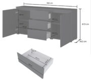 Έπιπλο τηλεόρασης Domus Mini-Μαύρο - Image 3