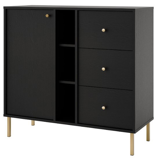 go6bo97yslaxjb6q6578iluha4f7 Μπουφές Siera 1F 3S Shelf-Μαύρο - Image 1
