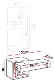 Κρεμαστό ράφι Squeezy square - Image 3