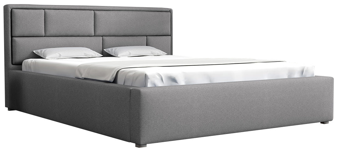 deco.bed Επενδυμένο κρεβάτι Deco-140 x 200-Gkri - Image 1