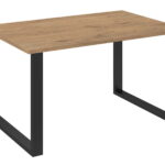 Τραπέζι Kingsale-138 x 90-Φυσικό σκούρο