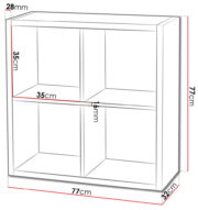 Βιβλιοθήκη Clever Cube-Λευκό - Image 2