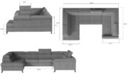 Γωνιακός καναπές Candia-Mple Skouro-Δεξιά - Image 2