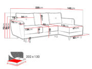 Γωνιακός καναπές Manstad-Gkri Anoixto - Image 3