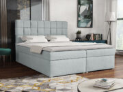 Επενδυμένο κρεβάτι Malmo Box-Gkri Anoixto-180 x 200 - Image 2