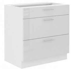 Επιδαπέδιο ντουλάπι Lyona 80 D 3S BB-Leuko