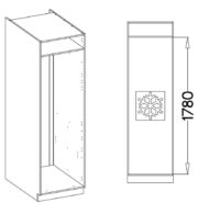 Επιδαπέδιο ντουλάπι ψυγείου Virgo 60 LO 210 2F-Anthraki - Image 3
