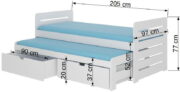 Παιδικό Κρεβάτι Mirko-200 x 90-Χωρίς προστατευτικό-Fusiko - Image 3