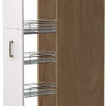 Επιδαπέδιο ντουλάπι ψηλό Tahoma K23-30-1KZ-Καρυδί - Λευκό ματ
