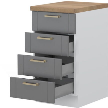 Επιδαπέδιο ντουλάπι Tahoma R-45-4MBOX-Γραφίτης