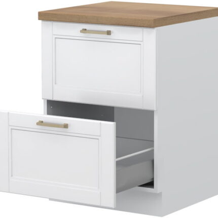 Επιδαπέδιο ντουλάπι Tahoma R-60-2MBOX-Λευκό ματ