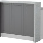 Πάγκος νησίδας Tahoma-Μήκος: 120 εκ.-Γραφίτης-Chromix Silver