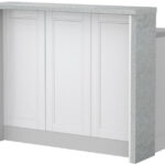 Πάγκος νησίδας Tahoma-Μήκος: 120 εκ.-Λευκό ματ-Chromix Silver