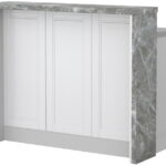 Πάγκος νησίδας Tahoma-Μήκος: 120 εκ.-Λευκό ματ-Siena Marble