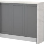 Πάγκος νησίδας Tahoma-Μήκος: 135 εκ.-Γραφίτης-White Marble