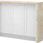 Πάγκος νησίδας Tahoma-Μήκος: 135 εκ.-Λευκό ματ-Latino Marble
