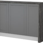 Πάγκος νησίδας Tahoma-Μήκος: 150 εκ.-Γραφίτης-Black Stone
