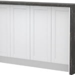 Πάγκος νησίδας Tahoma-Μήκος: 160 εκ.-Λευκό ματ-Black Stone