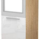 Επιδαπέδιο ντουλάπι φούρνου ψηλό Raval K14-60-1KR-Φυσικό - Λευκό γυαλιστερό