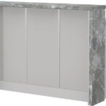 Πάγκος νησίδας Modena-Μήκος: 135 εκ.-Γκρι ανοιχτό-Siena Marble