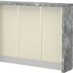 Πάγκος νησίδας Modena-Μήκος: 150 εκ.-Μπεζ-Siena Marble