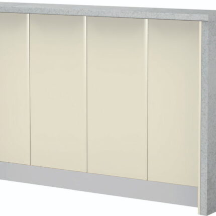 Πάγκος νησίδας Modena-Μήκος: 160 εκ.-Μπεζ-Chromix Silver
