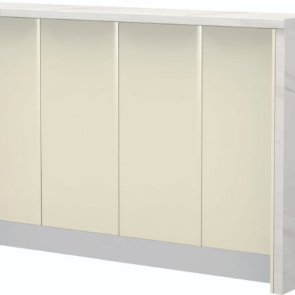 Πάγκος νησίδας Modena-Μήκος: 160 εκ.-Μπεζ-White Marble