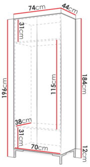 Γκαρνταρόμπα Zilion-Leuko - Image 3