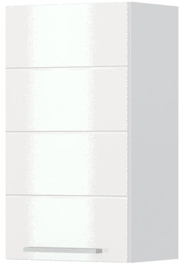 Ντουλάπι κρεμαστό Hudson V7-40-1K-Λευκό - Λευκό γυαλιστερό