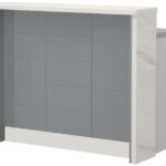 Πάγκος νησίδας Hudson-Μήκος: 120 εκ.-Γκρι-White Marble